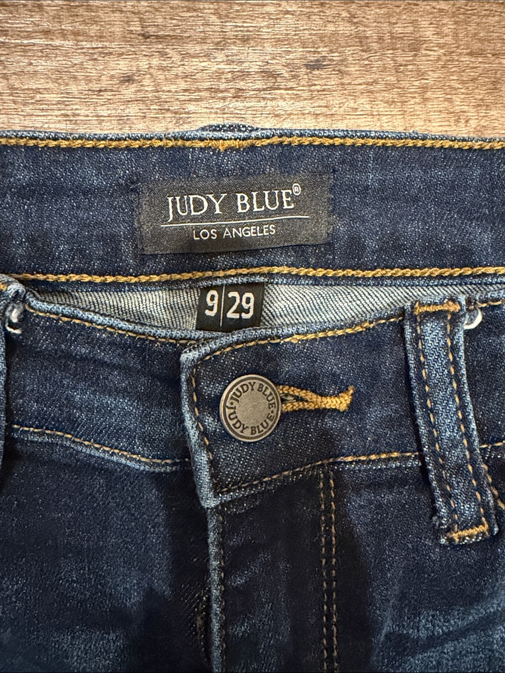 Judy Blue Dark Blue Distressed Skinny Jeans - Picture 2 of 3